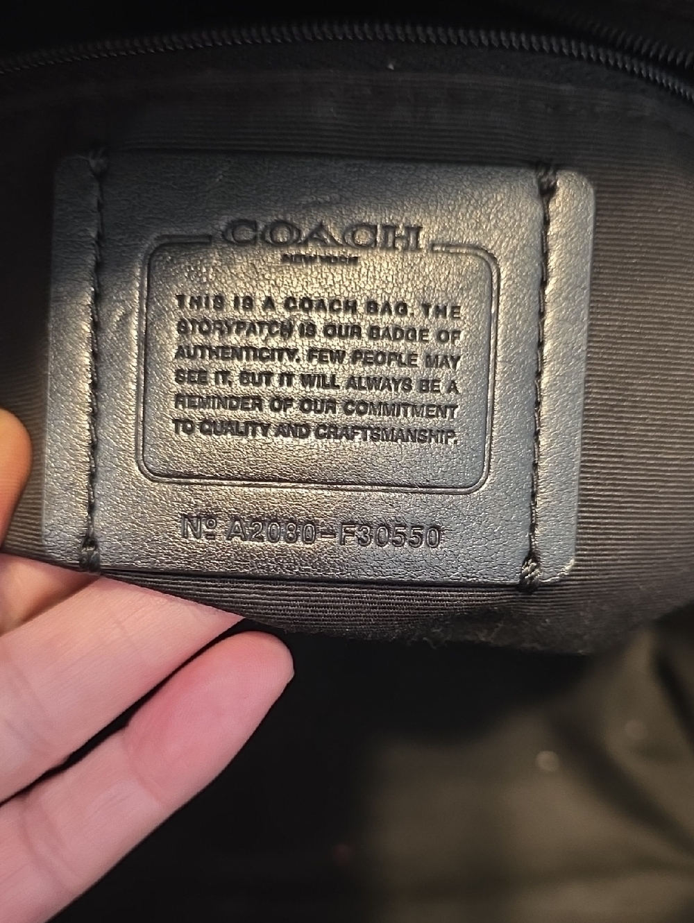 Coach Medium Charlie Backpack in black pebbled leather. - Picture 14 of 16